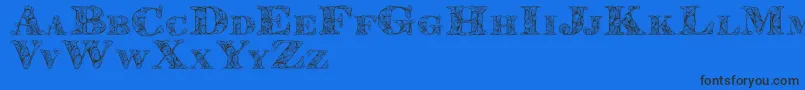 Kahirpersonaluse Font – Black Fonts on Blue Background