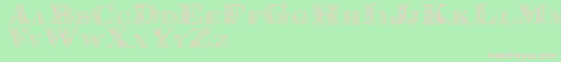 Kahirpersonaluse-Schriftart – Rosa Schriften auf grünem Hintergrund