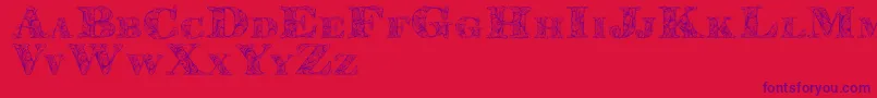 Kahirpersonaluse Font – Purple Fonts on Red Background