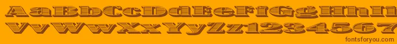 OneDance Font – Brown Fonts on Orange Background