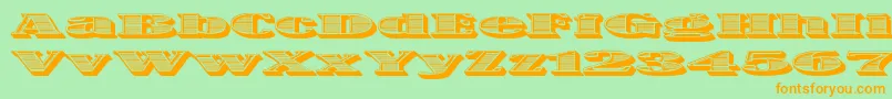OneDance Font – Orange Fonts on Green Background