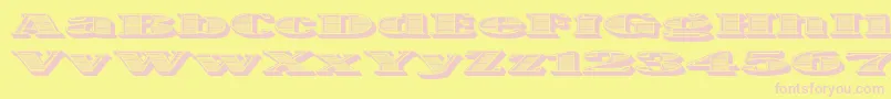 OneDance Font – Pink Fonts on Yellow Background