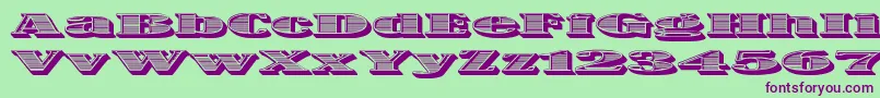 OneDance Font – Purple Fonts on Green Background