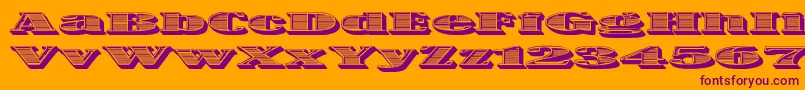 OneDance Font – Purple Fonts on Orange Background