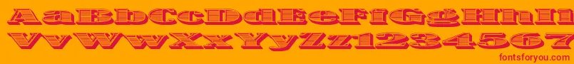 OneDance Font – Red Fonts on Orange Background