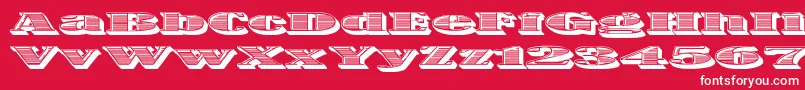 OneDance Font – White Fonts on Red Background
