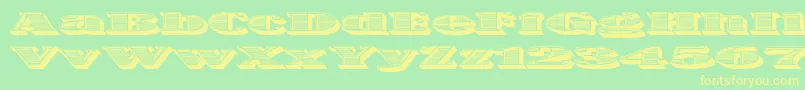 OneDance Font – Yellow Fonts on Green Background