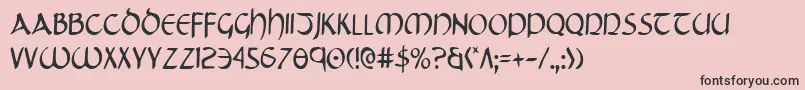 Tristramc Font – Black Fonts on Pink Background