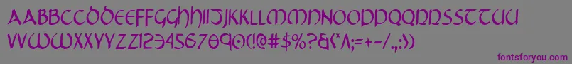 Tristramc Font – Purple Fonts on Gray Background