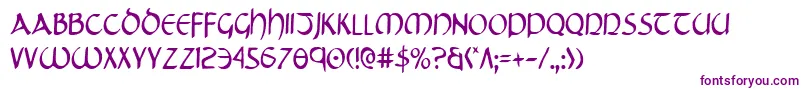 Tristramc Font – Purple Fonts on White Background