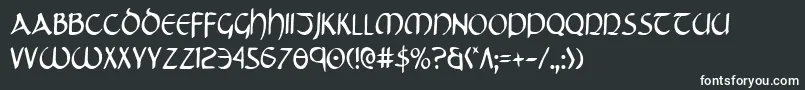 Tristramc Font – White Fonts on Black Background