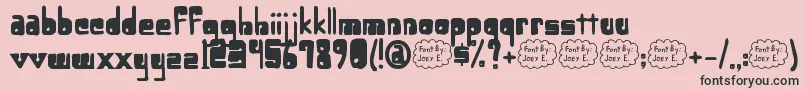 Weitere Informationen zur LowerOpticFibercase-Schriftart LowerOpticFibercase-Schriftart – Schwarze Schriften auf rosa Hintergrund