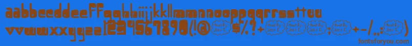 LowerOpticFibercase Font – Brown Fonts on Blue Background