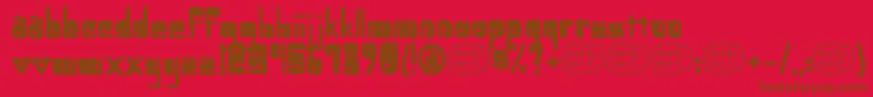 More about LowerOpticFibercase Font LowerOpticFibercase Font – Brown Fonts on Red Background