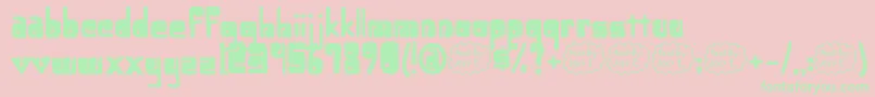 LowerOpticFibercase Font – Green Fonts on Pink Background