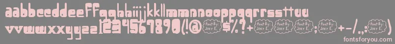 LowerOpticFibercase-Schriftart – Rosa Schriften auf grauem Hintergrund