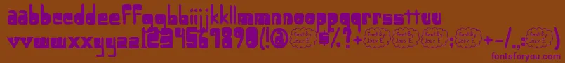 LowerOpticFibercase Font – Purple Fonts on Brown Background
