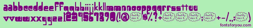 LowerOpticFibercase Font – Purple Fonts on Green Background