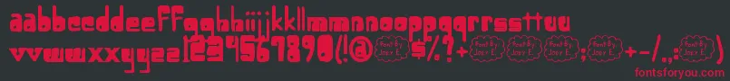 LowerOpticFibercase Font – Red Fonts on Black Background