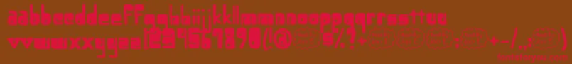 LowerOpticFibercase Font – Red Fonts on Brown Background