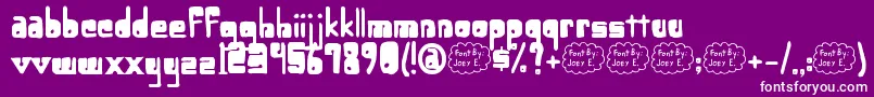 LowerOpticFibercase Font – White Fonts on Purple Background