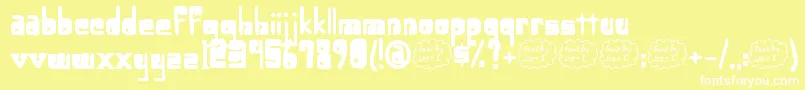 LowerOpticFibercase Font – White Fonts on Yellow Background