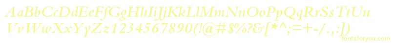 BemboSemiBoldItalic Font – Yellow Fonts