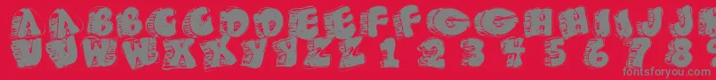 fuente Fatfloralphabetxperimental – Fuentes Grises Sobre Fondo Rojo