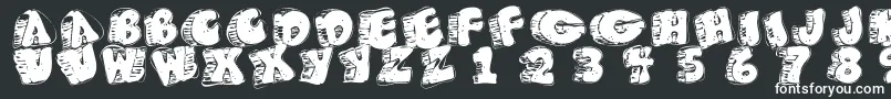 Fatfloralphabetxperimental-Schriftart – Weiße Schriften