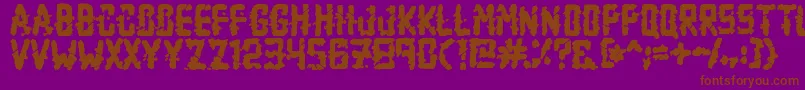 ZombieApocalypse Font – Brown Fonts on Purple Background