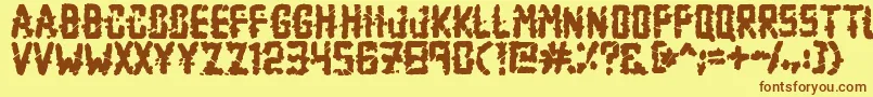 ZombieApocalypse Font – Brown Fonts on Yellow Background