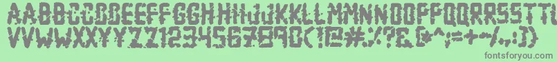 ZombieApocalypse Font – Gray Fonts on Green Background