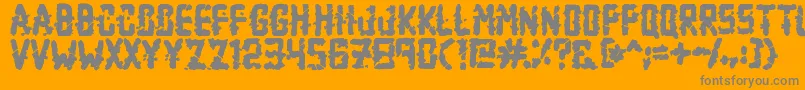 ZombieApocalypse Font – Gray Fonts on Orange Background