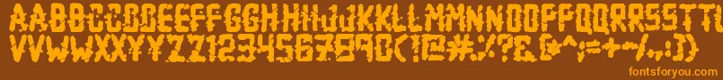 ZombieApocalypse Font – Orange Fonts on Brown Background