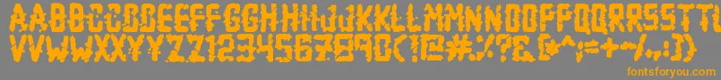 ZombieApocalypse Font – Orange Fonts on Gray Background