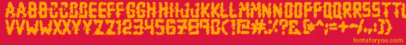 ZombieApocalypse Font – Orange Fonts on Red Background