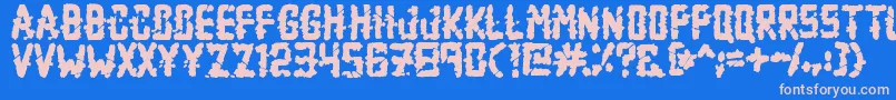 ZombieApocalypse Font – Pink Fonts on Blue Background