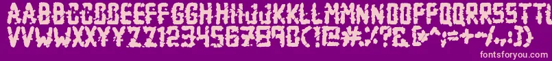 ZombieApocalypse Font – Pink Fonts on Purple Background