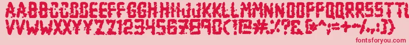 ZombieApocalypse Font – Red Fonts on Pink Background