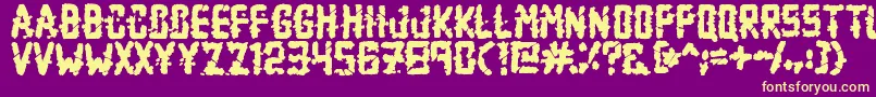 ZombieApocalypse Font – Yellow Fonts on Purple Background