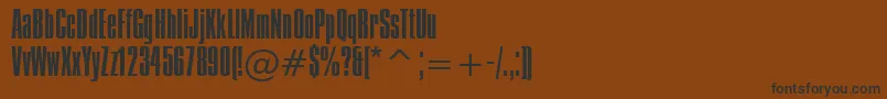 フォントCompactaLightBt – 黒い文字が茶色の背景にあります