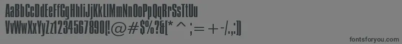 フォントCompactaLightBt – 黒い文字の灰色の背景