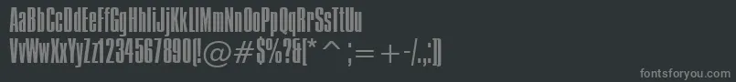 Шрифт CompactaLightBt – серые шрифты на чёрном фоне