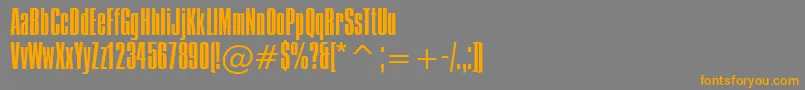 CompactaLightBt Font – Orange Fonts on Gray Background