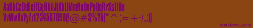 Шрифт CompactaLightBt – фиолетовые шрифты на коричневом фоне