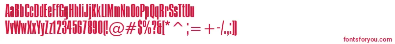 Шрифт CompactaLightBt – красные шрифты на белом фоне