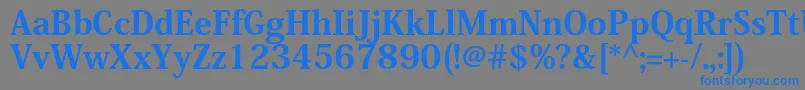 KozminproHeavy Font – Blue Fonts on Gray Background