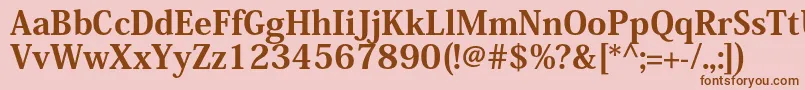 KozminproHeavy Font – Brown Fonts on Pink Background