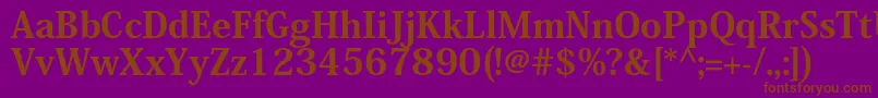 KozminproHeavy Font – Brown Fonts on Purple Background