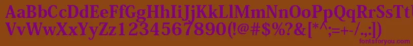 KozminproHeavy Font – Purple Fonts on Brown Background